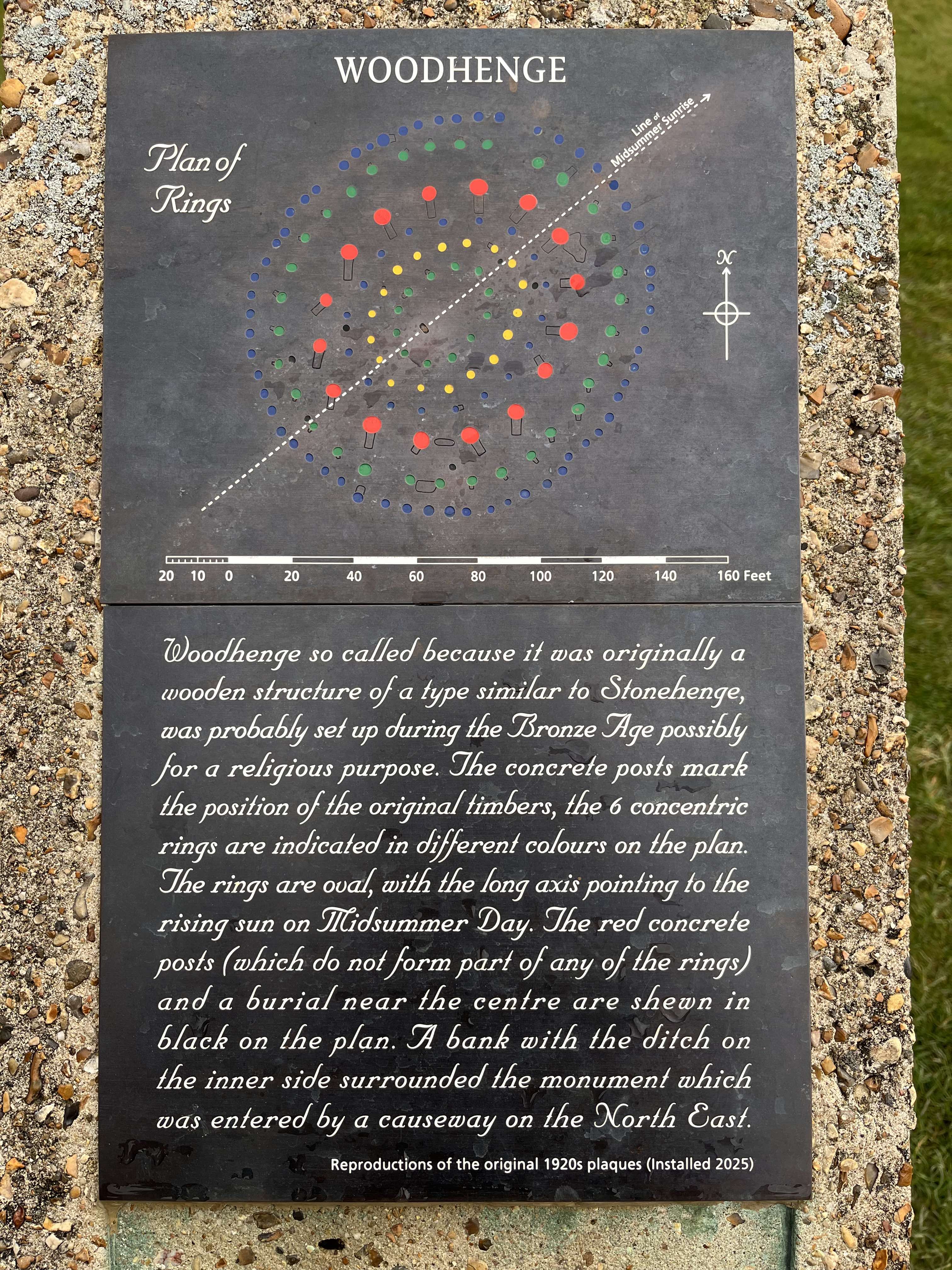 A birds view plan of Woodhenge